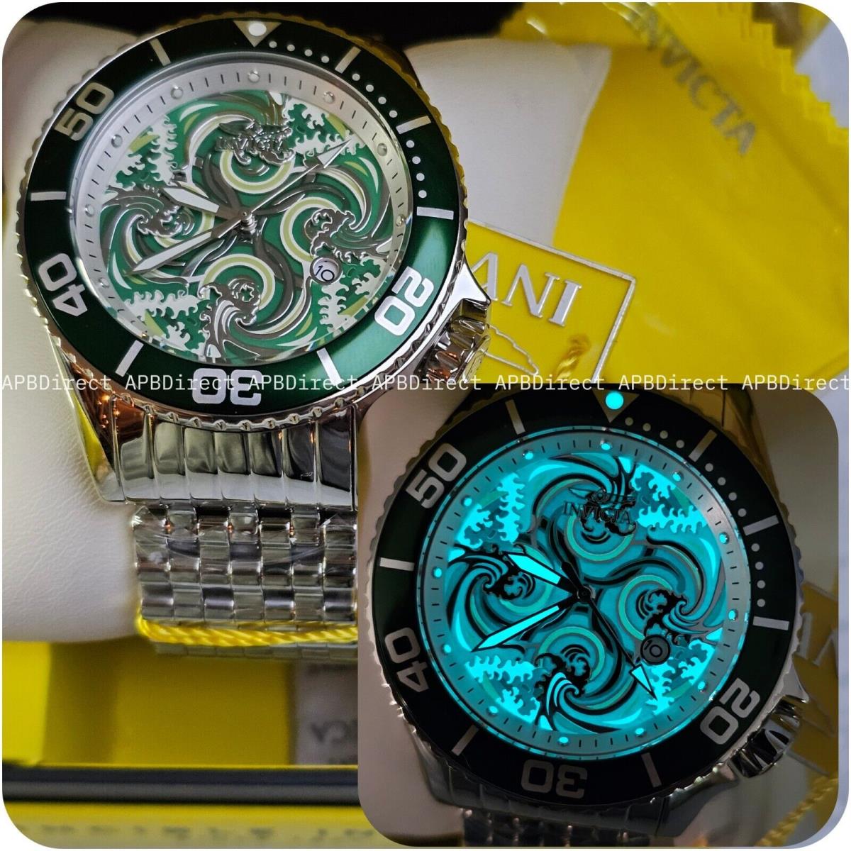 Invicta - Full Lume Dial - Pro Diver - Anatomic - Automatic - Swirls -mens Watch