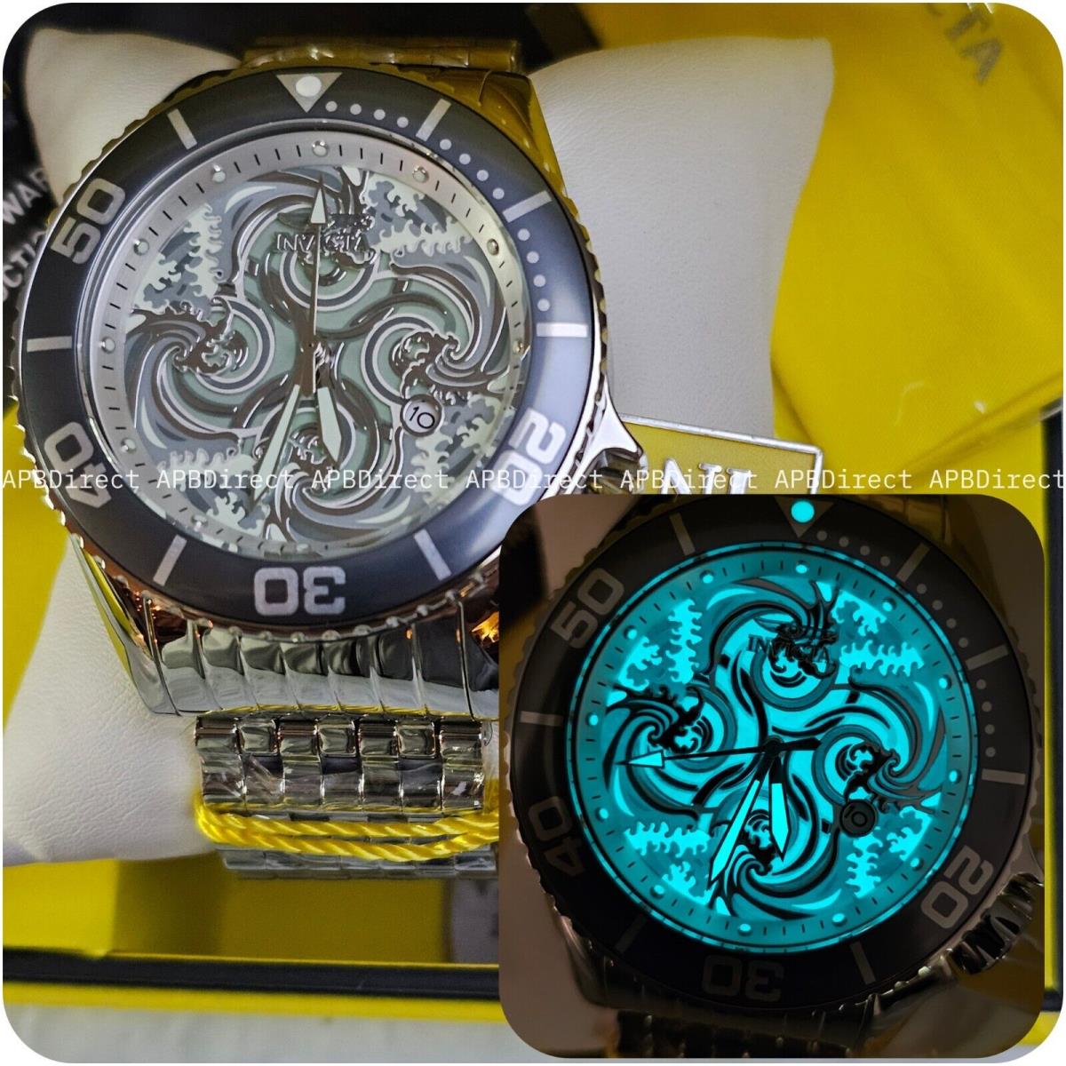 Invicta - Full Lume Dial - Pro Diver - Anatomic - Automatic - Swirls -mens Watch
