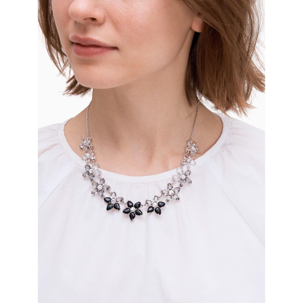 Kate Spade Black Glass Stone Bed OF Roses Flower Necklace with Pouch - Kate  Spade jewelry - 098686714694 | Fash Brands