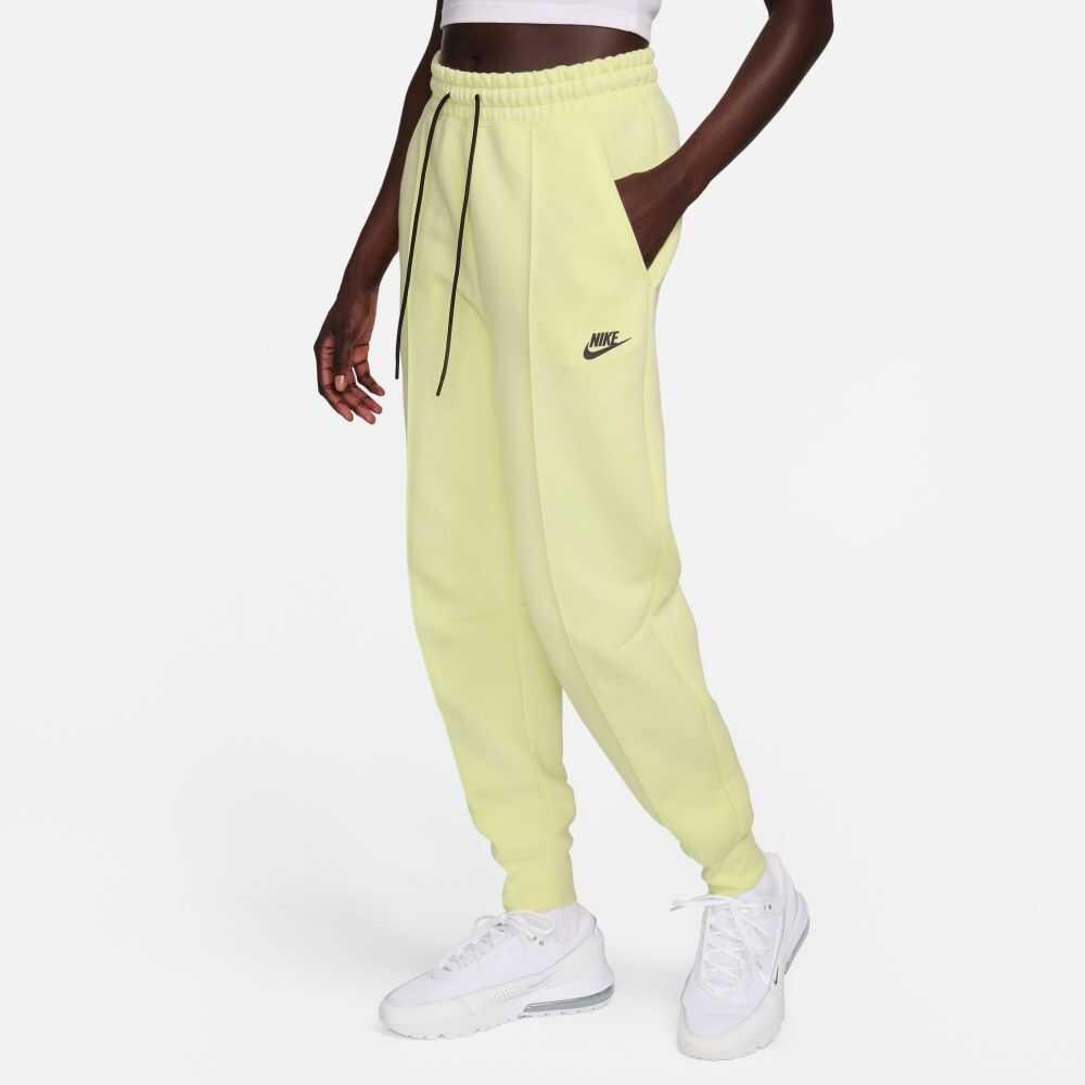 Nike Sportswear Tech Fleece Women`s Mid-rise Jogger Pants Luminous Green Luminous Green/Black