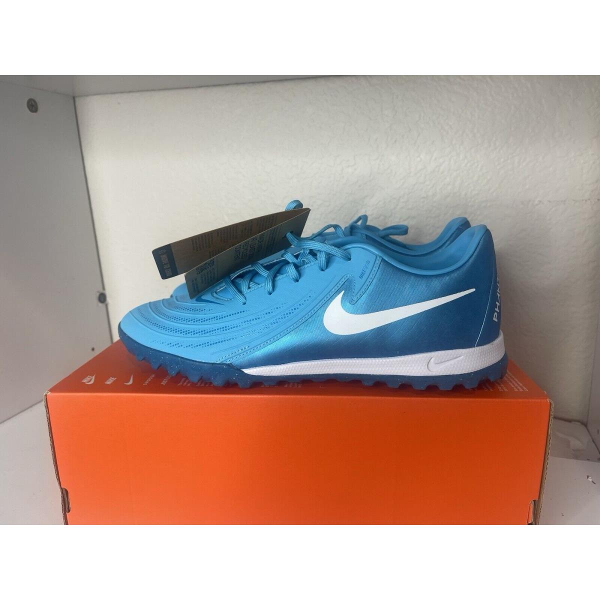 Sz 9 M Nike Phantom GX 2 Academy TF Low Soccer Cleats - Blue Fury FJ2577-400