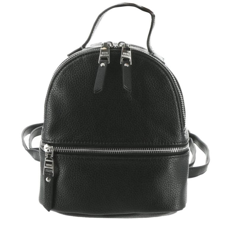 Steve Madden Women`s Bjacki Mini Backpack in Black Silver