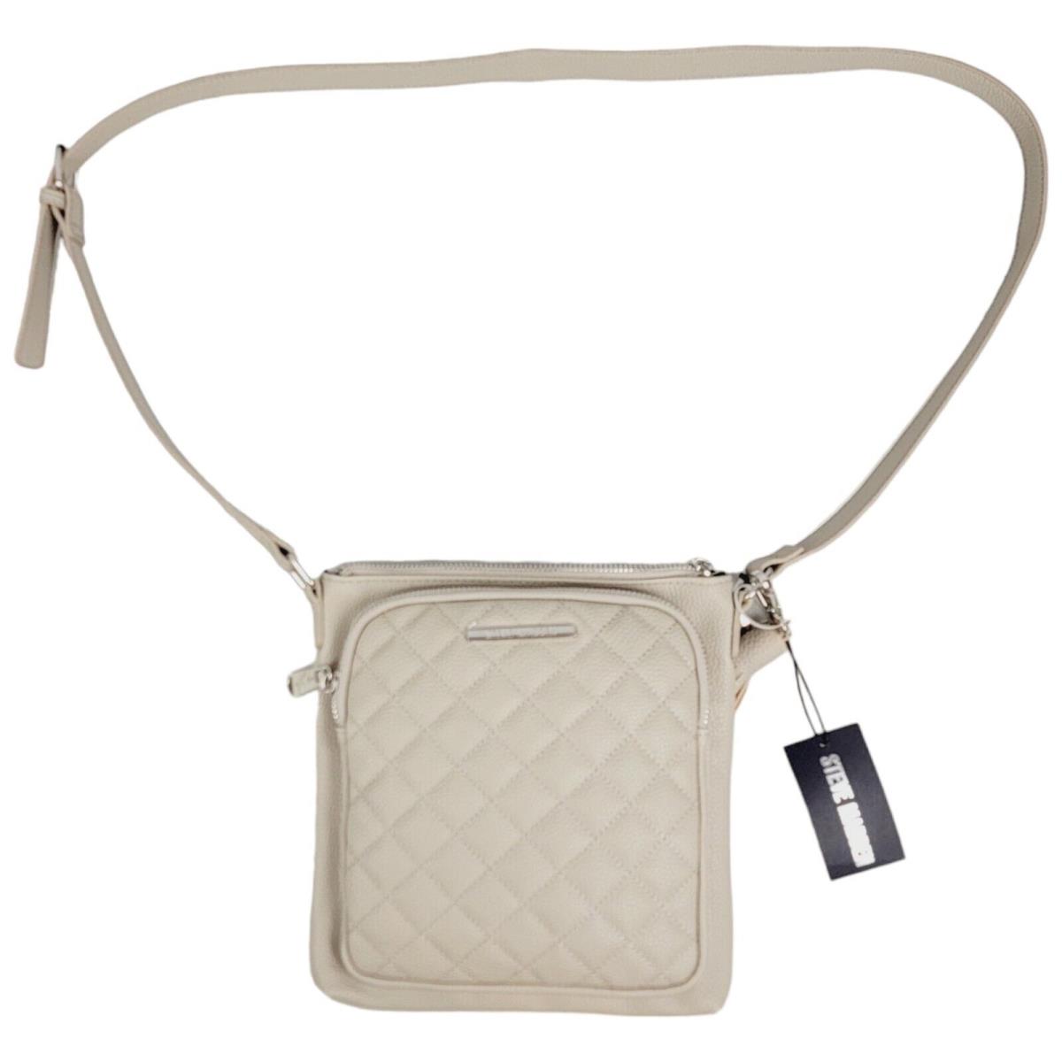 Steve Madden Light Grey Quilted Crossbody Bag