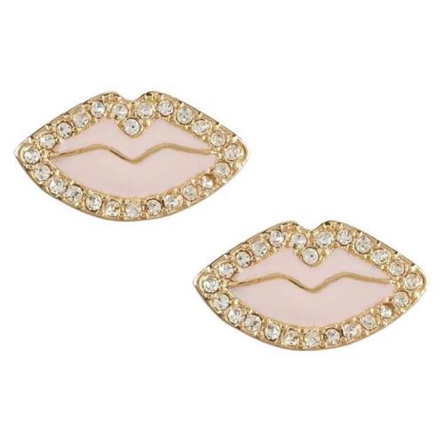 Kate Spade New York Love List Kiss Lips Stud Bridal Earrings Lipstick Pink X