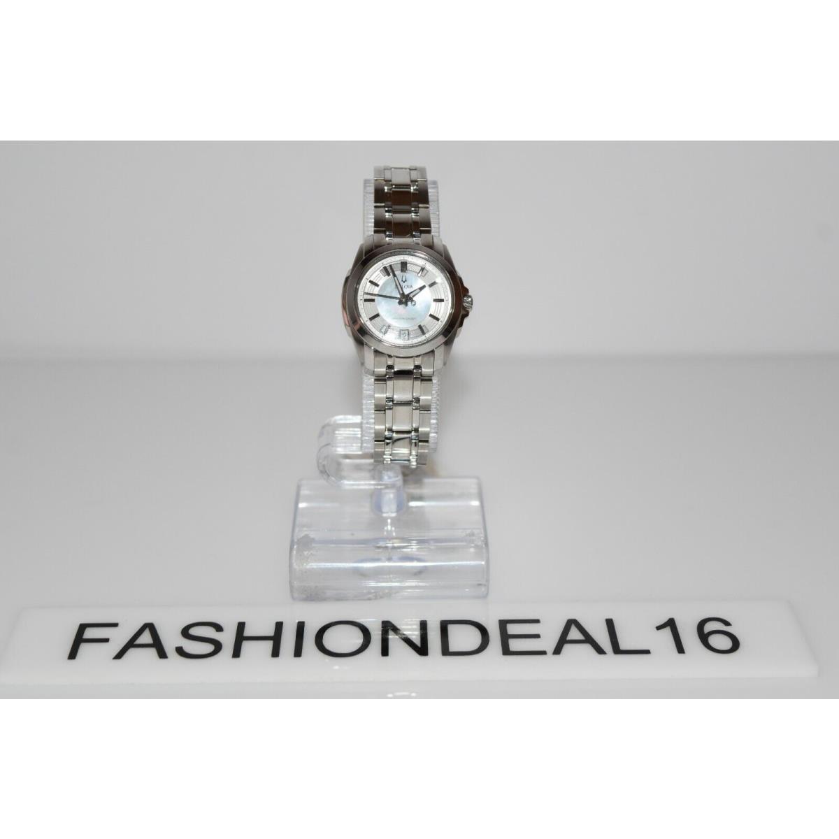 Bulova Precisionist Longwood Women`s SS Silver Mop 96M108 Watch