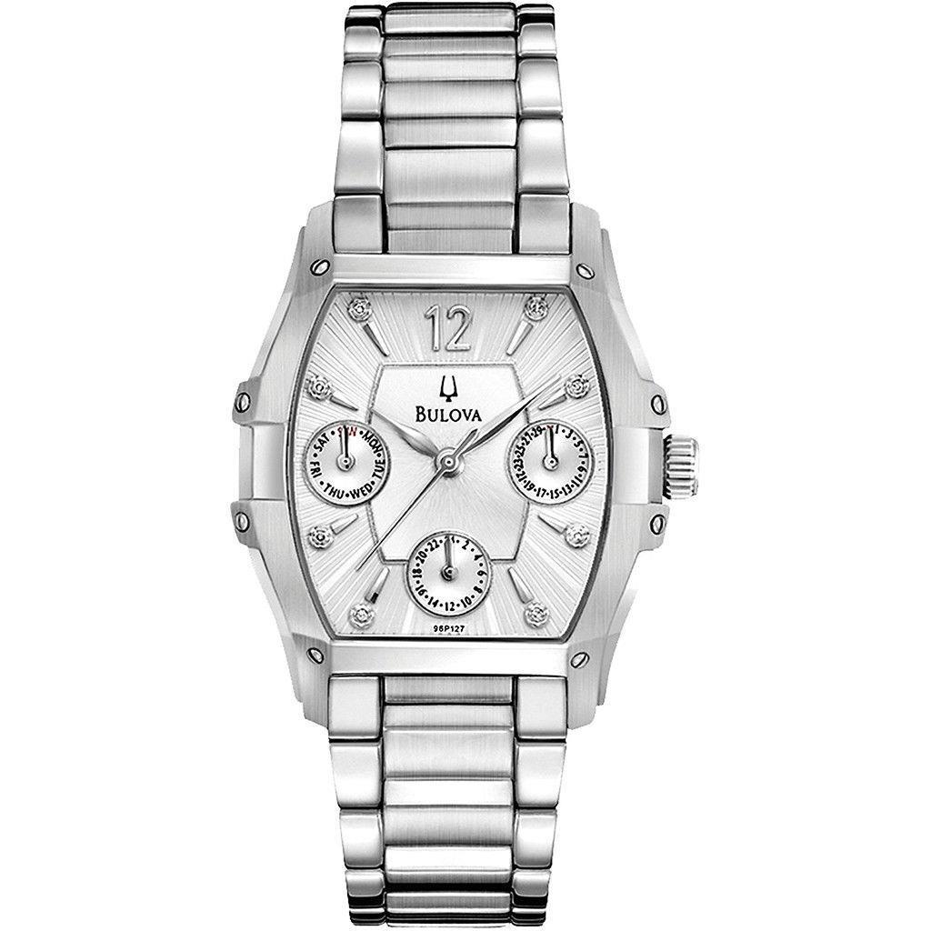 Bulova 96P127 Women`s Wintermoor Stainless Steel Multi Function Tonneau Watch