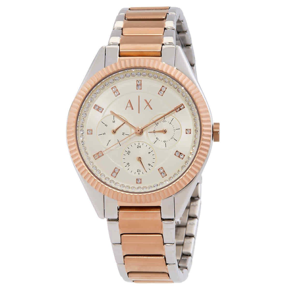 Armani Exchange Lady Giacomo Chronograph Quartz White Dial Ladies Watch AX5662
