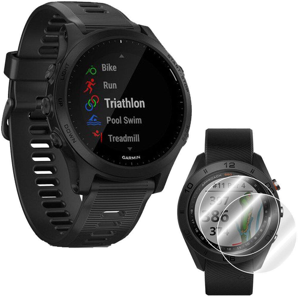 Garmin Forerunner 945 Gps Sport Watch Black + Screen Protector 2-Pack Bundle