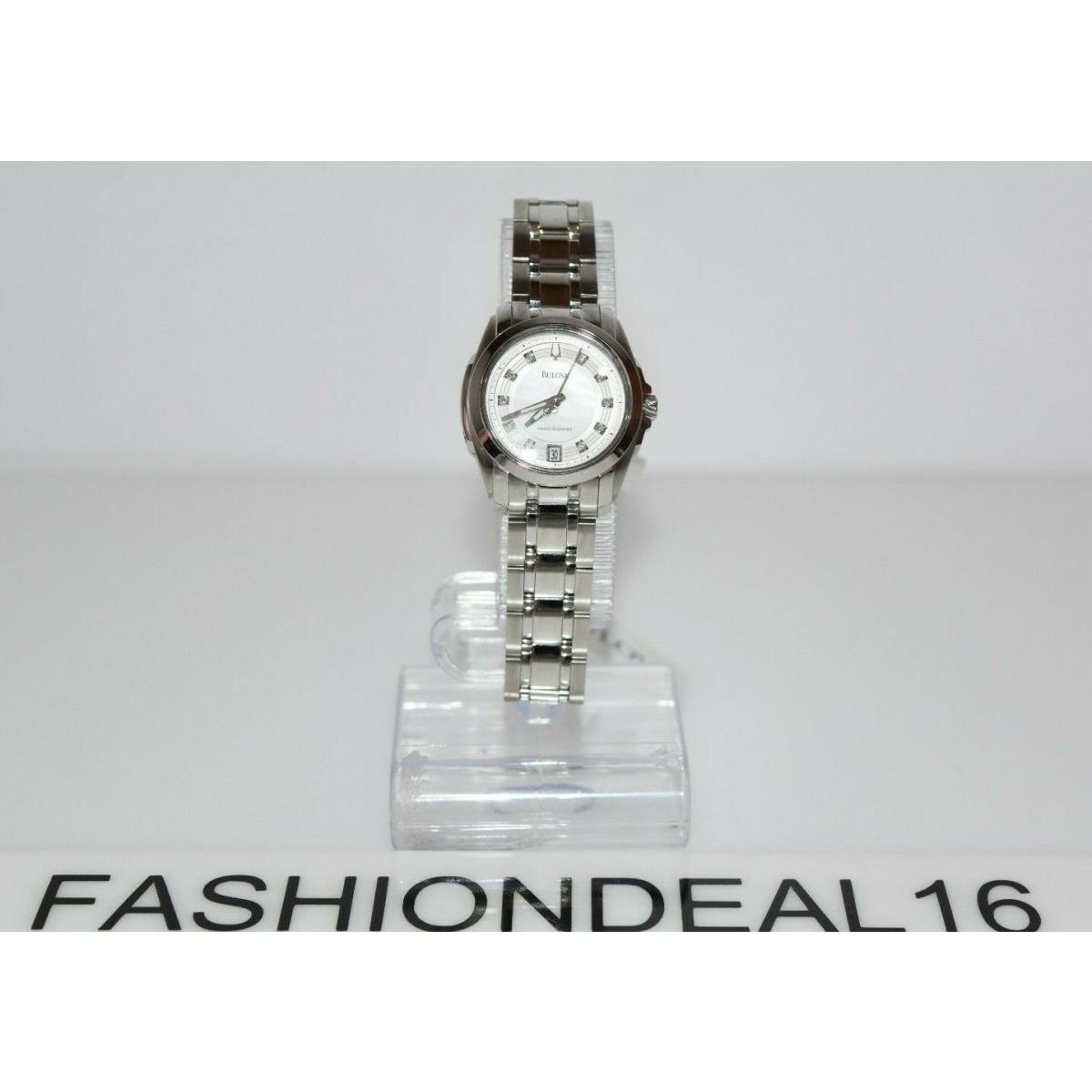 Bulova Precisionist Longwood Women`s SS Diamond Mop 96P115 Watch