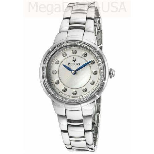 Bulova 96R174 Rosedale Women`s Diamond Mother of Pearl Dial Watch