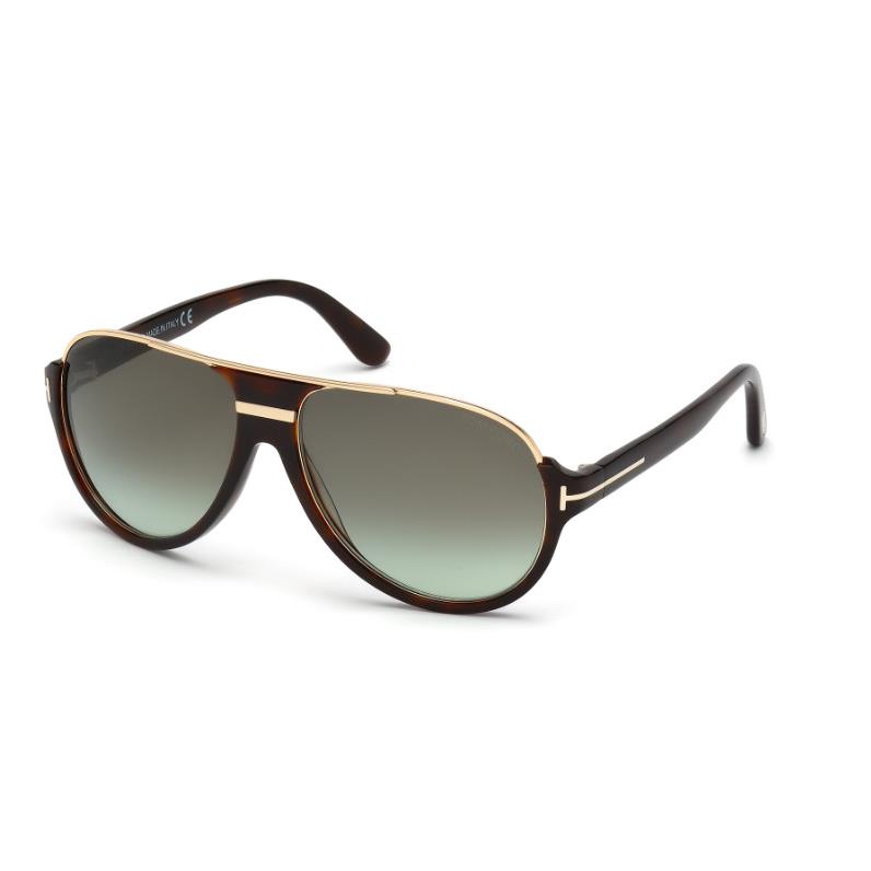 Tom Ford Dimitry FT0334 56K Red Havana/gradient Roviex Round Men`s Sunglasses - Frame: Black, Lens: Roviex