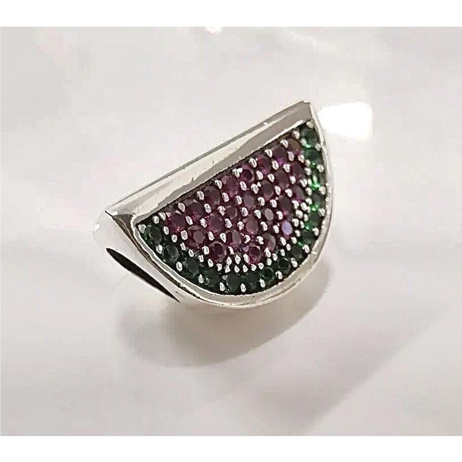 Pandora Pave Watermelon Charm W/ Pandora Tag Bag 791901CZR