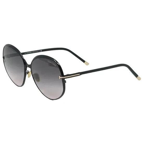 Tom Ford Yvette FT0913 01B Round Sunglasses