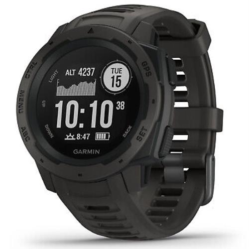 Garmin Watch Instinct Gps Fitness Heart Steps Watch Graphite 20960