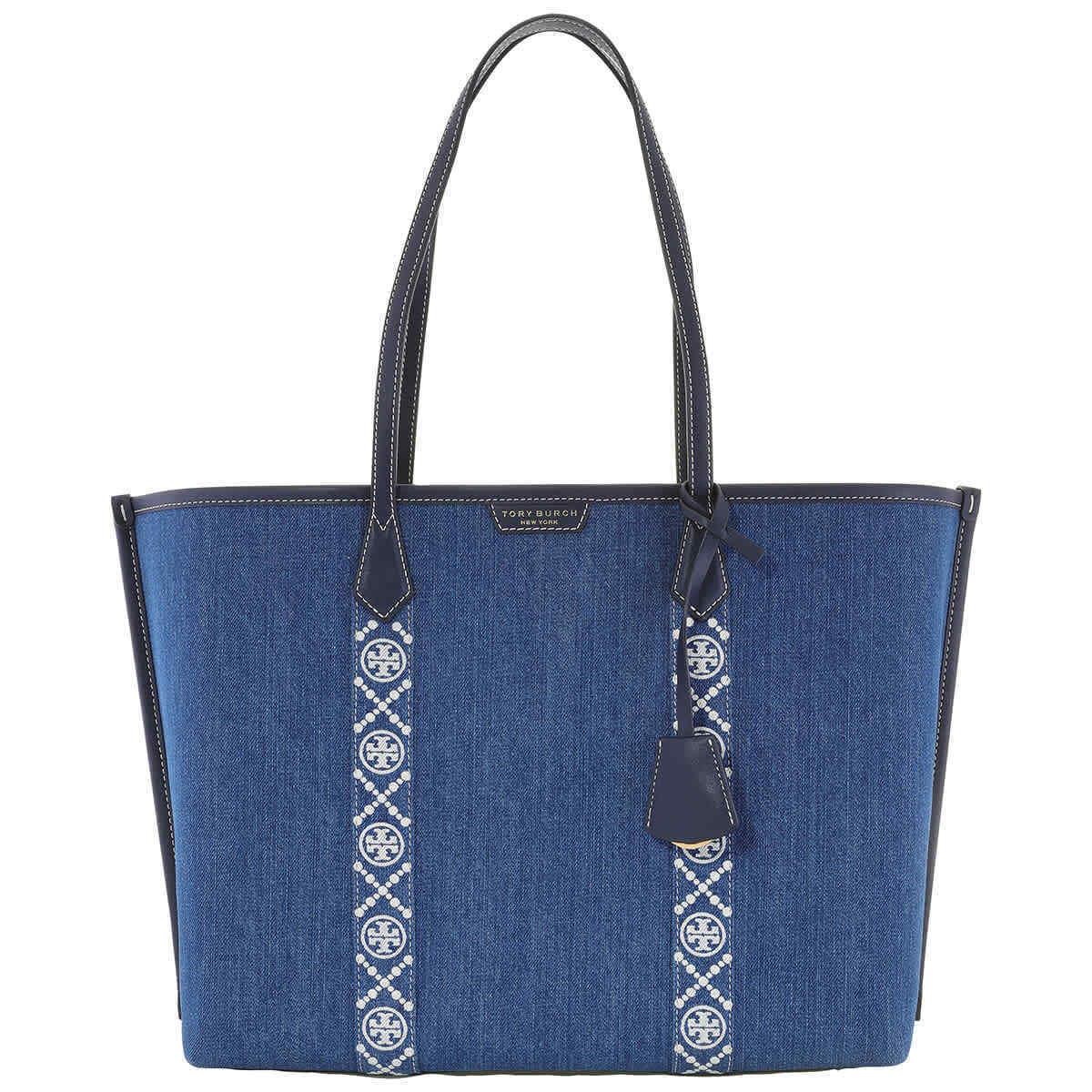 Tory Burch Triple-compartment Denim Perry Tote Bag 159268-426