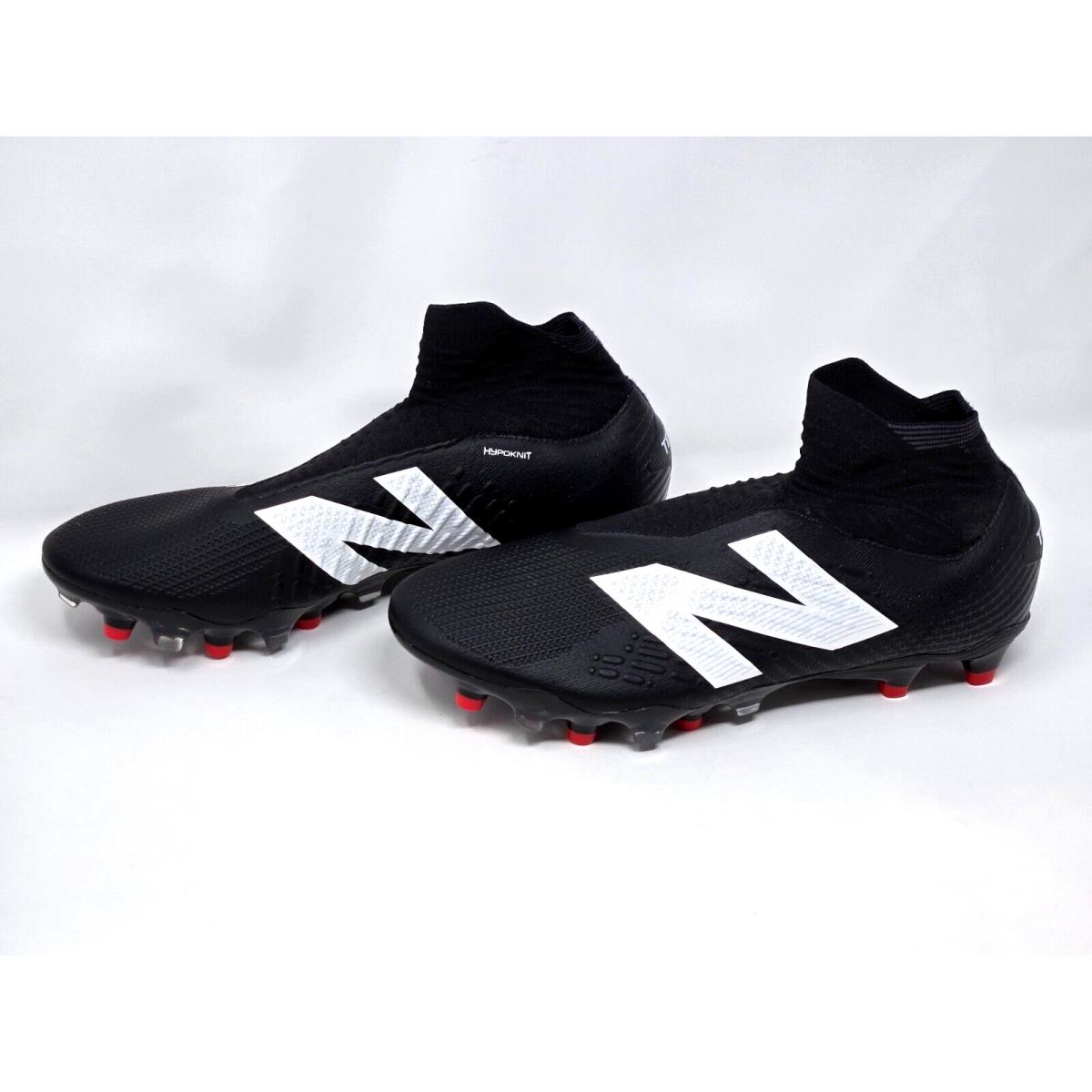 New Balance Tekela Pro FG V4+ Men Size 8.5 Black Red Soccer Cleats ST1FM45 Nby