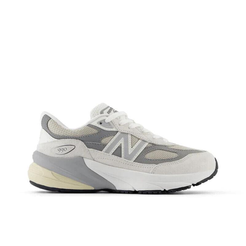 New Balance 990v6 GC990NC6 Sneakers Kids Gray White Lace Up Running Shoes TF2676