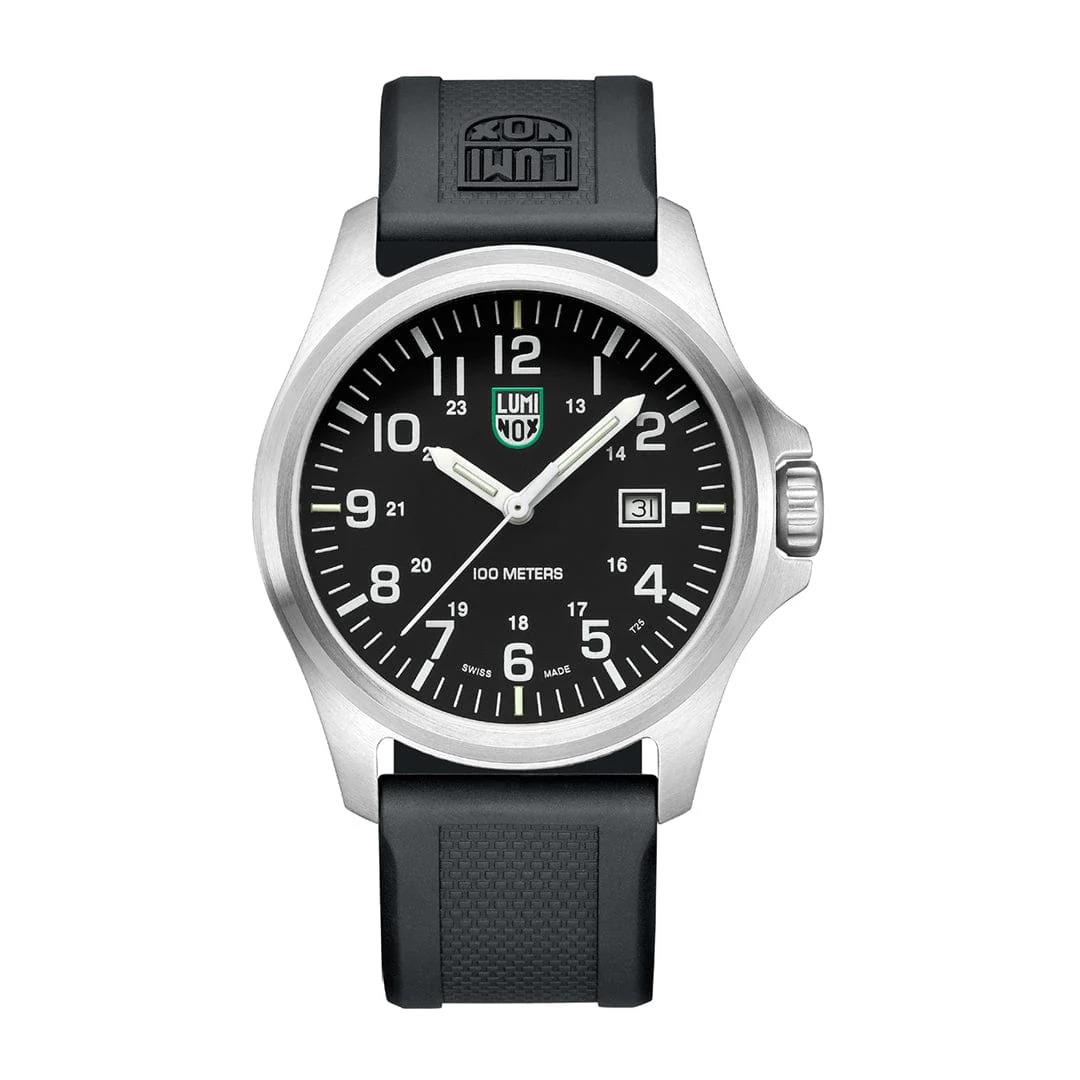 Luminox Men`s 43mm Patagonia Steel Black Dial Silver SS Case 100m Watch X2.2501