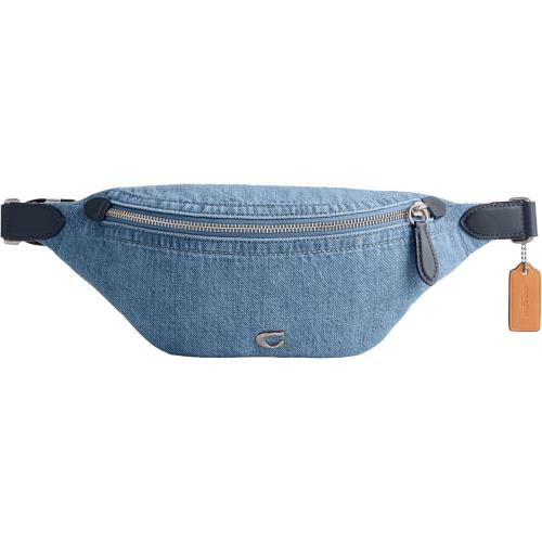 Coach Men`s Charter Belt Bag 7 Indigo Denim