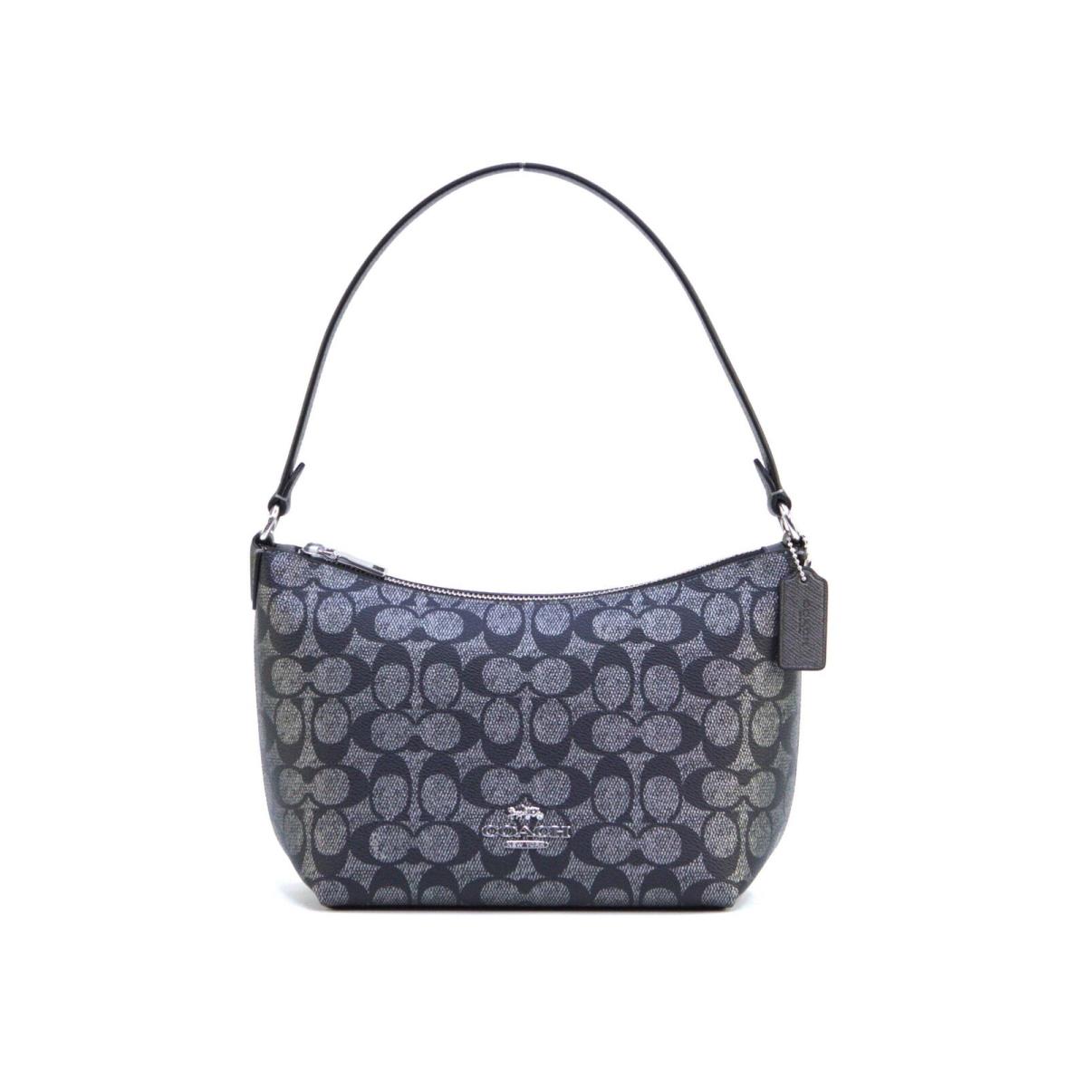 Coach Zip Top Shoulder Bag In Signature Canvas - Silver/gunmetal Multi