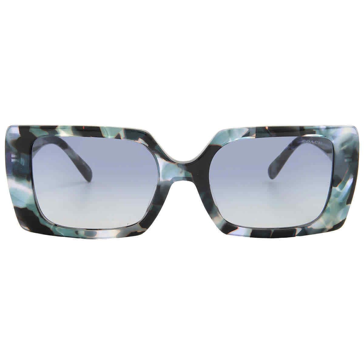 Grey Gradient Rectangular Ladies Sunglasses HC8409U 584535 53 by Coach