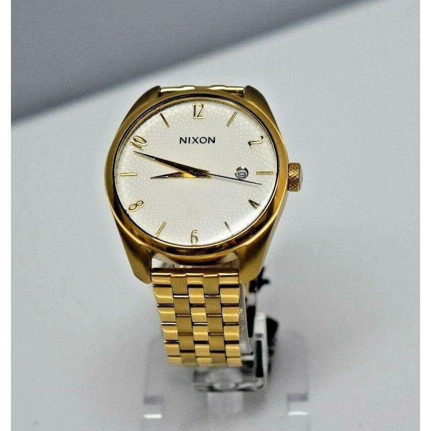 Nixon The Bullet Yellow SS White Dial A418 508-00 Watch