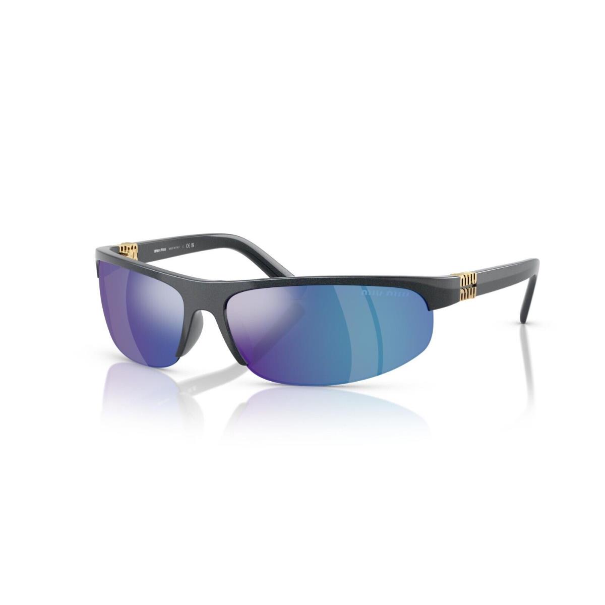 MU A02S Avio Metal/light Green Mirror Blue 19Y10K Sunglasses by Miu Miu