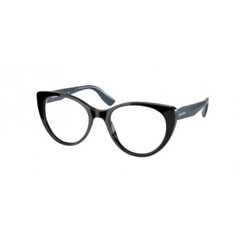 MU06TV-07O1O1-50 Black Blue Eyeglasses by Miu Miu