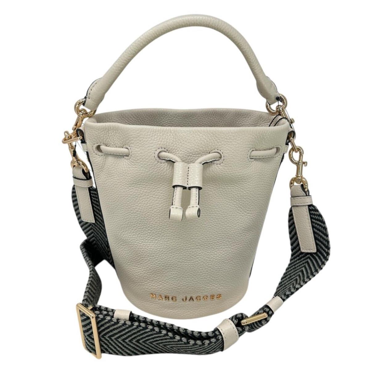 Marc Jacobs Pebble Leather Bucket Bag Crossbody Marshmallow