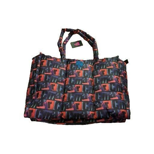 Heaven by Marc Jacobs Purple Multi Puff Loopy Print Tote Bag Rare