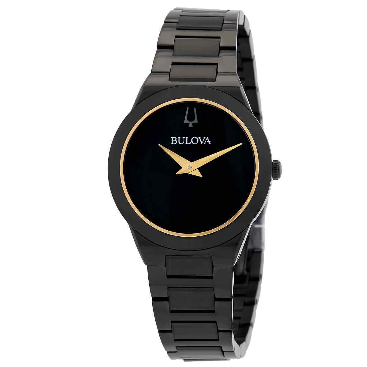Bulova Millennia Automatic Black Dial Ladies Watch 98L314