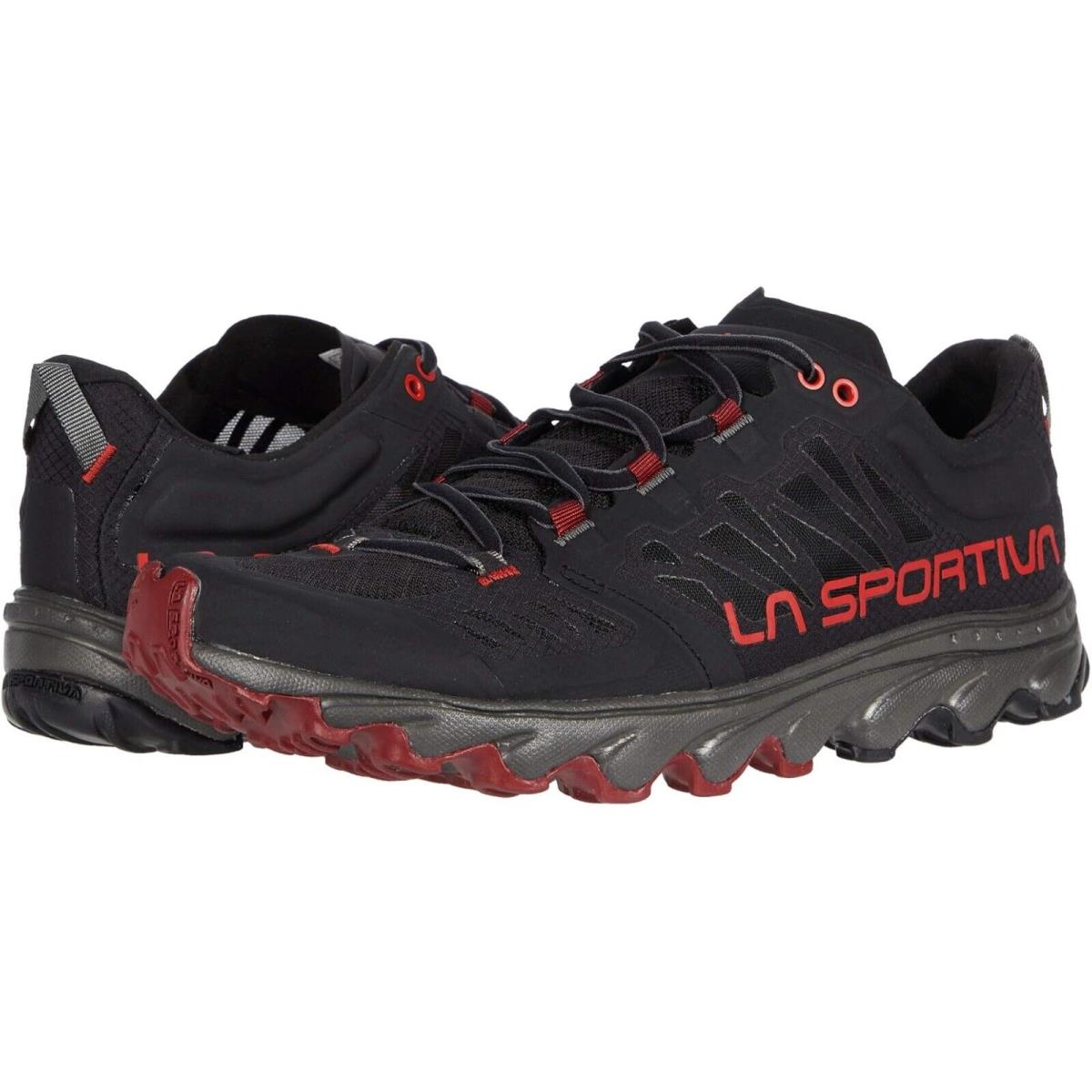 La Sportiva Z1919 Men`s Black/poppy Helios Iii Shoe Running Shoes Size 9 M