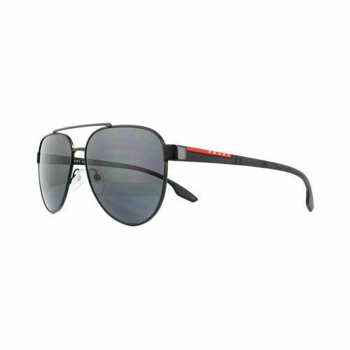 Sport Sunglasses PS54TS 1AB5Z1 58 Black Grey Polarized by Prada