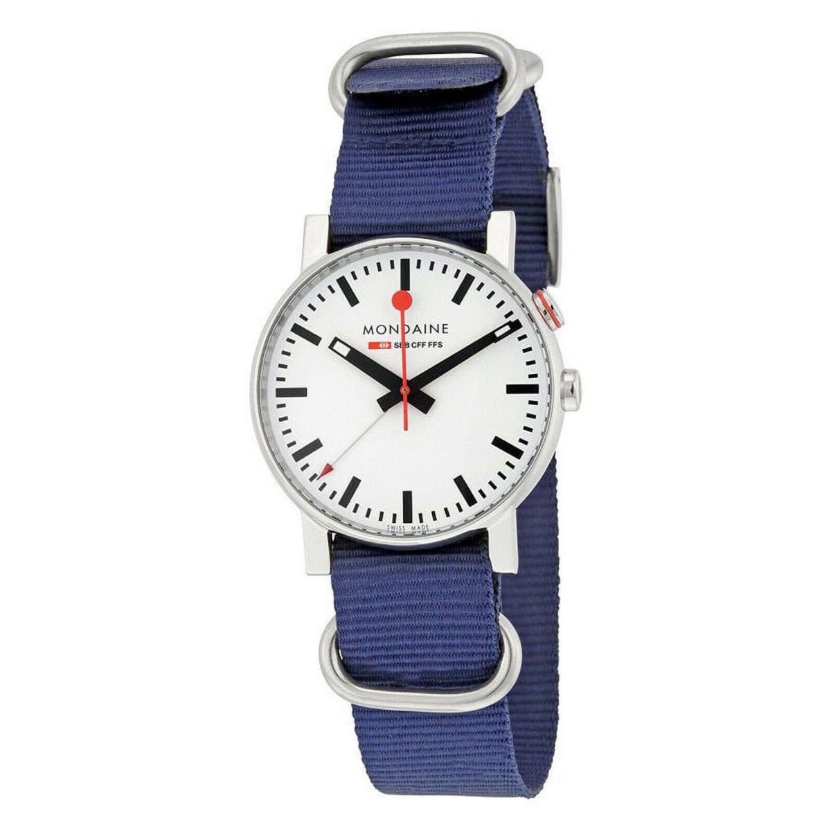 Mondaine A468.30352.11SND Evo Blue Nylon Steel 40mm Quartz Wrist Men Watch