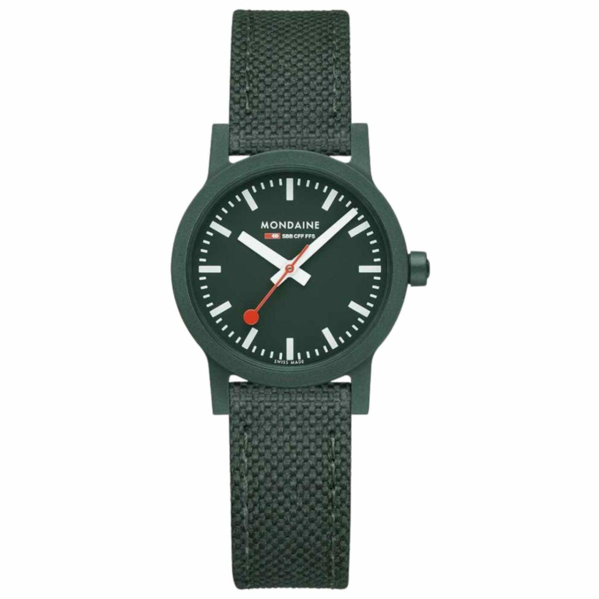 Mondaine MS1.32160.LF Essence 32mm Green Recycled Textile Quartz Women`s Watch