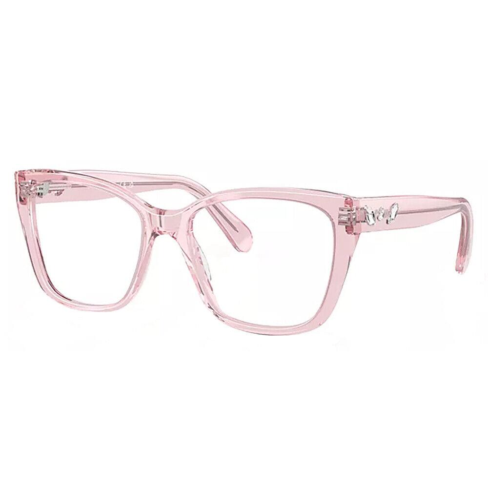 Swarovski SK 2008 3001 Transparent Pink Plastic Irregular Eyeglasses 51mm