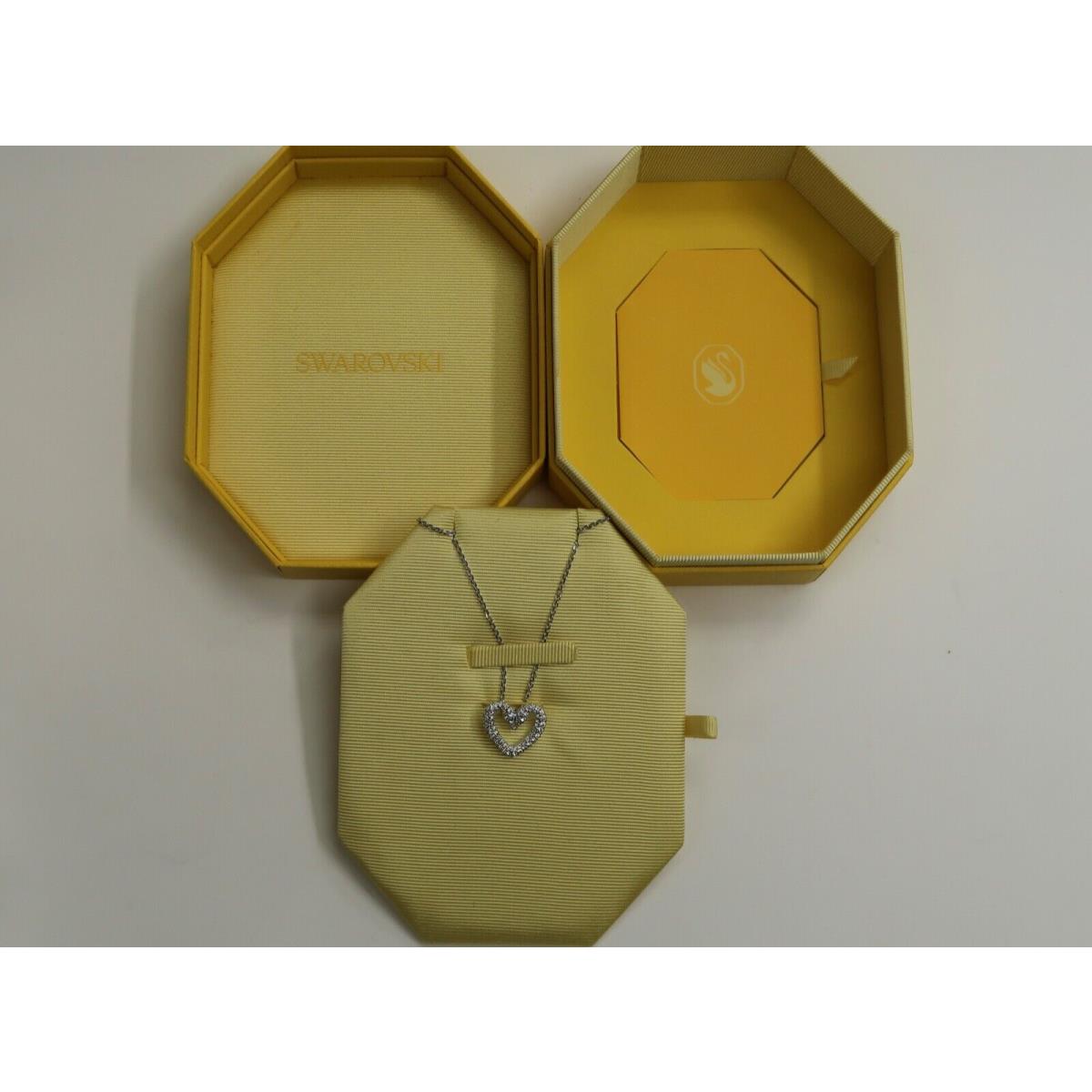 Swarovski Una Heart Pendant Small Crystal White Necklace Birthday Love 5625533