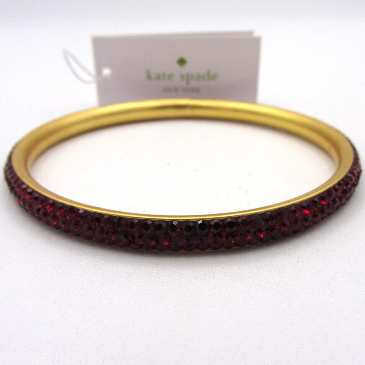 Kate Spade New York Red Bling Razzle Dazzle Gold-tone Bangle Bracelet