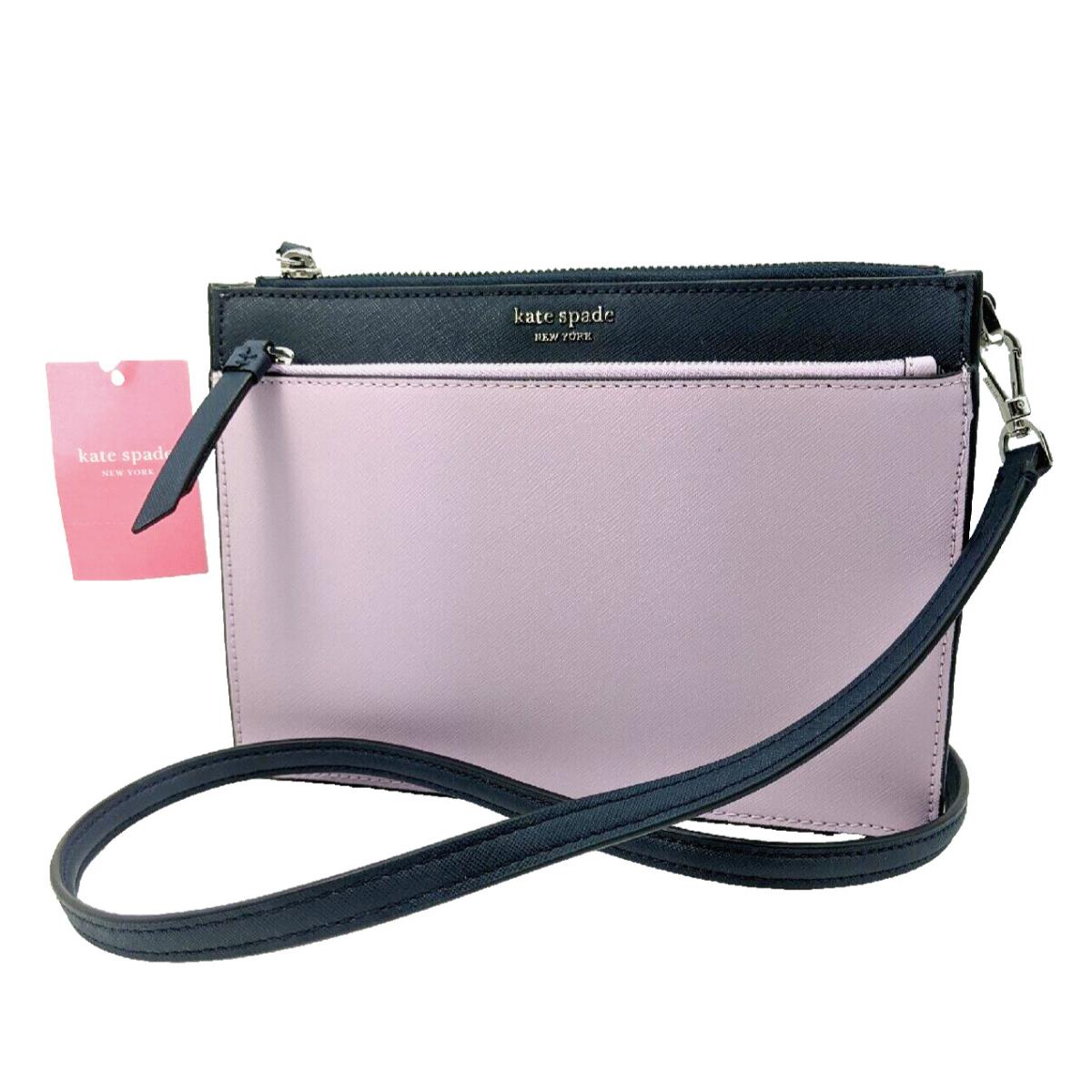 Kate Spade New York Cameron Zip Crossbody Bag Lavender/navy/white