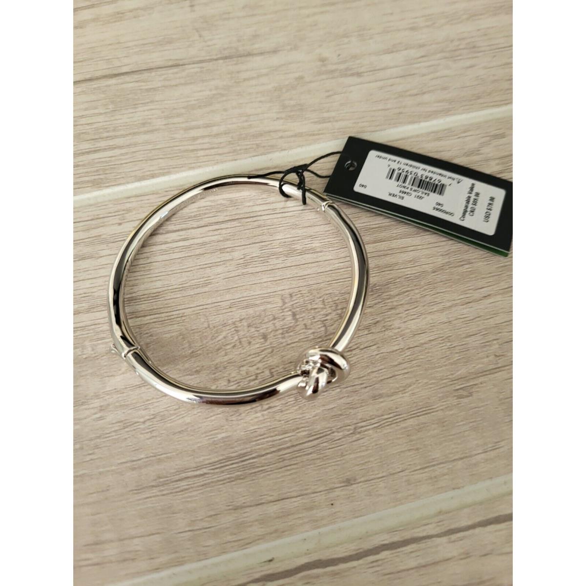 Kate Spade New York Sailor`s Knot Hinge Bracelet New Silvertone