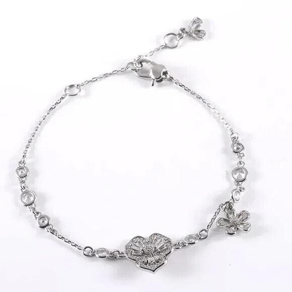 Kate Spade Fleurette Line Bracelet in Silver. Retail