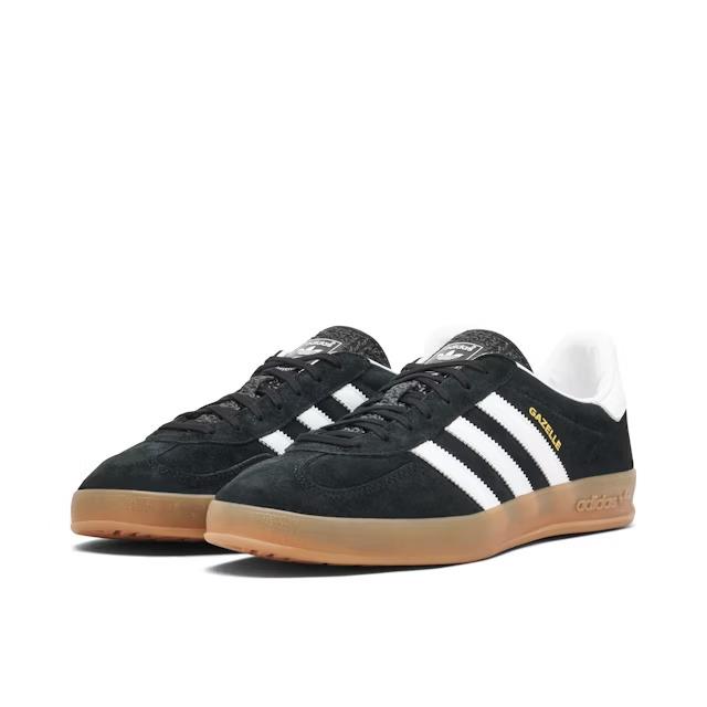 Adidas Gazelle HO6259 Sneakers Unisex Black White Gum Indoor Soccer Shoes TF2639
