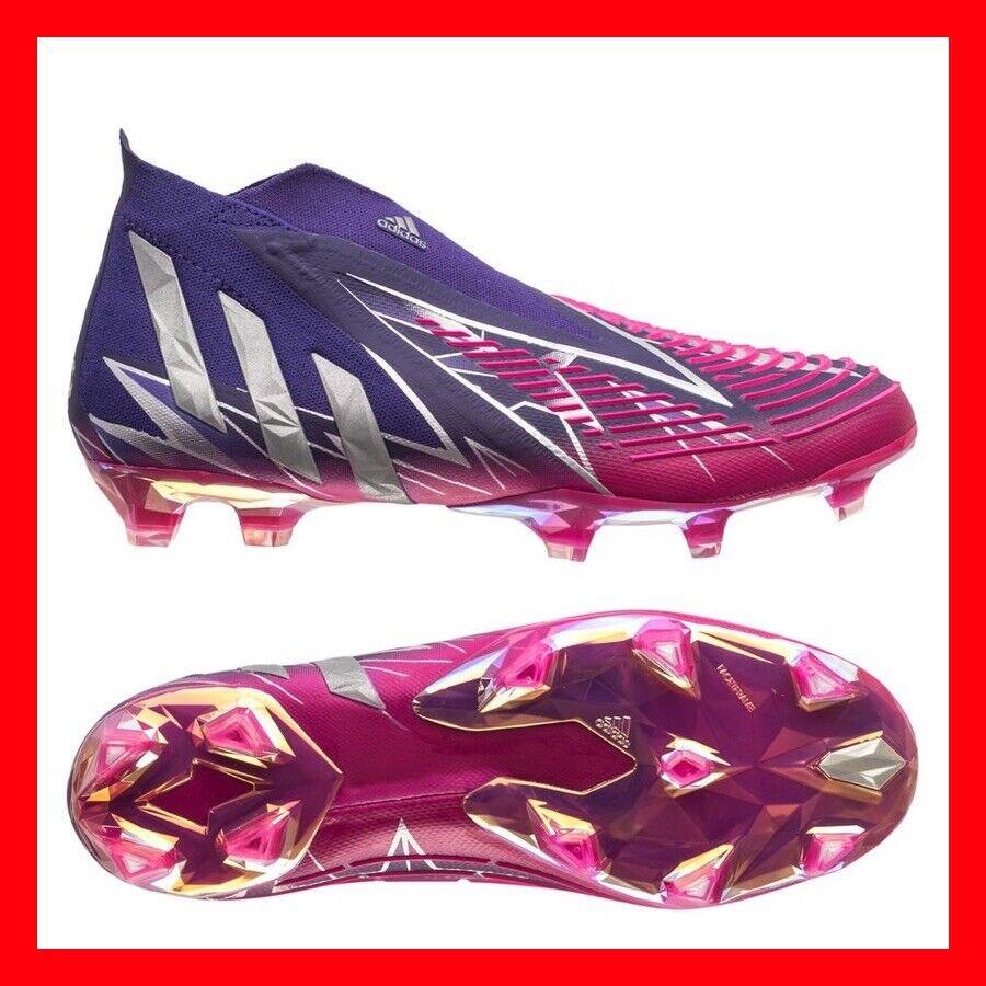 Adidas Predator Edge+ FG Purple Champions League Soccer Shoes Mens GV7381