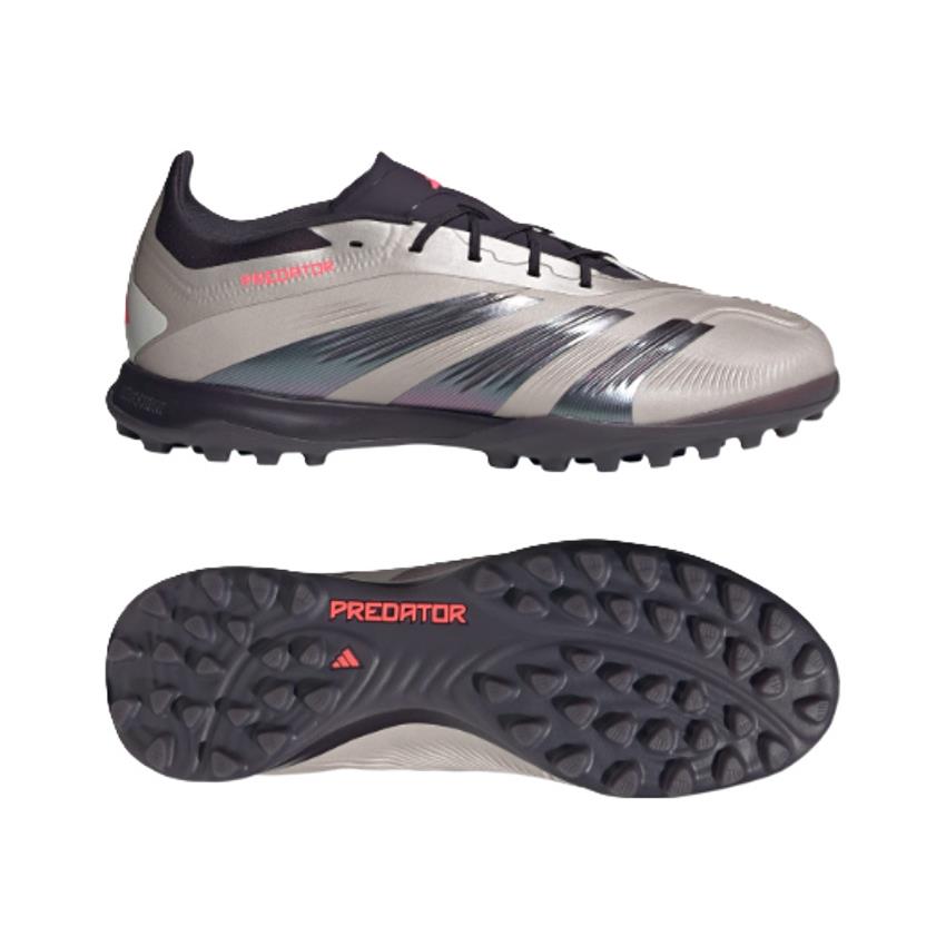 Adidas Men`s Predator Elite Turf Soccer Shoes Metallic Gray/aurora Black IF6373