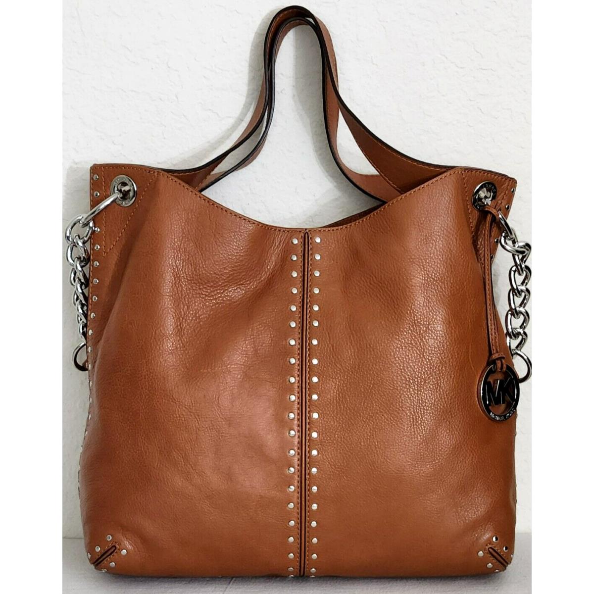 Michael Kors Astor Large Luggage Leather Shoulder Bag+/or Matching Wallet Tote