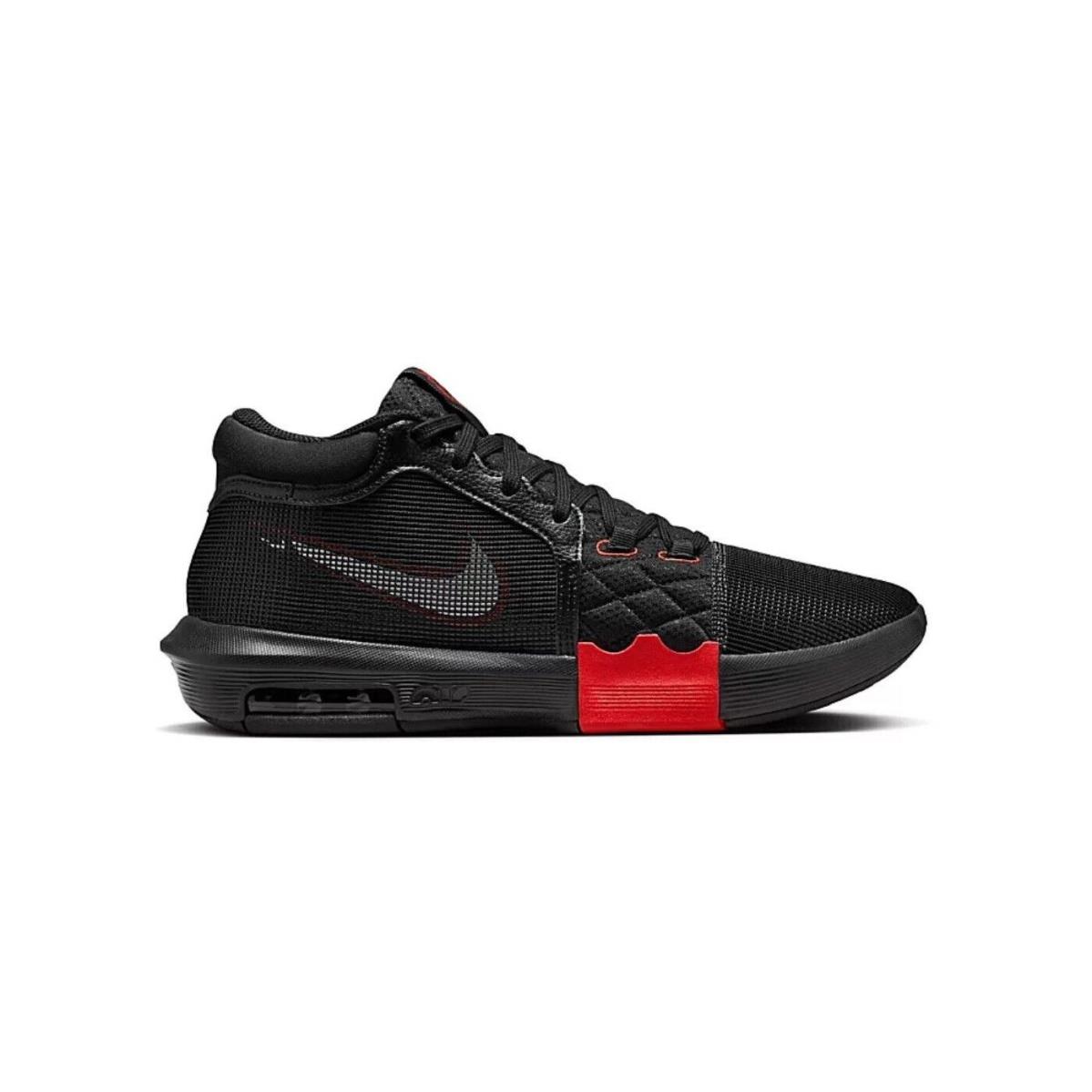 Nike Lebron Witness 8 Viii Max Air Men`s Basketball Athletic Shoes Sneakers - Black/University Red/White