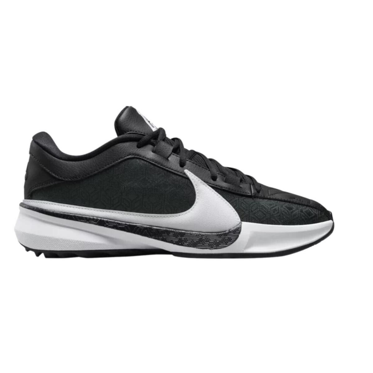 Nike DZ2946-001 Zoom Freak 5 Black White Basketball Sneakers For Men - Black