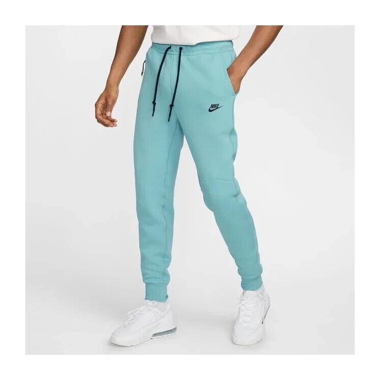 Nike Sportswear Tech Fleece FB8002-464 Joggers Men Aqua Blue Tapered Leg APP1168
