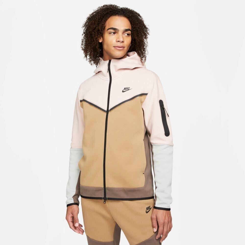 Nike Tech Fleece Full-zip Men`s Hoodie Pink-driftwood CU4489-601