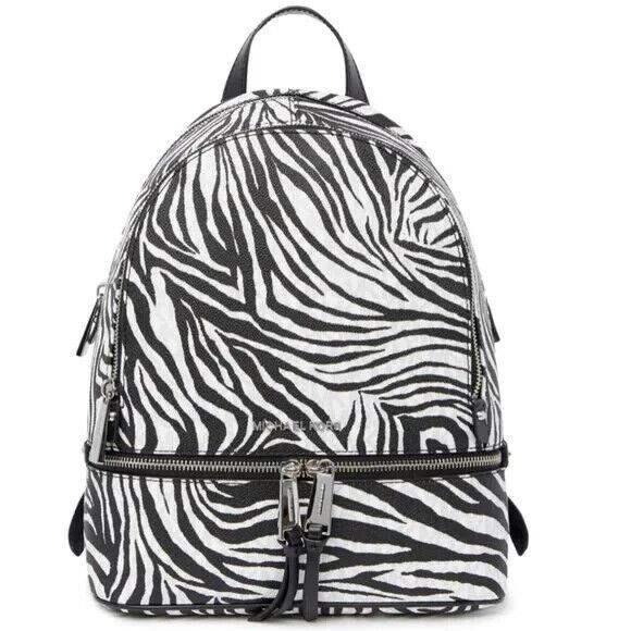 Kors V5412 Zebra Rhea Zip Medium Backpack Size 13x11x5